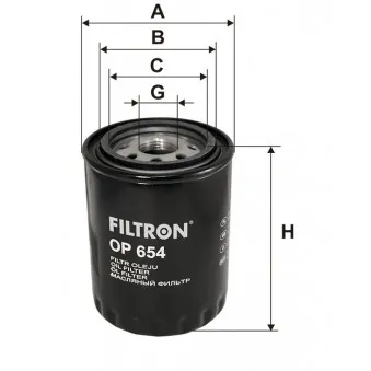 Filtre à huile FILTRON OP 654