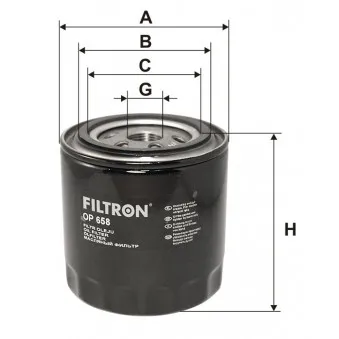 Filtre à huile FILTRON OEM h90w13