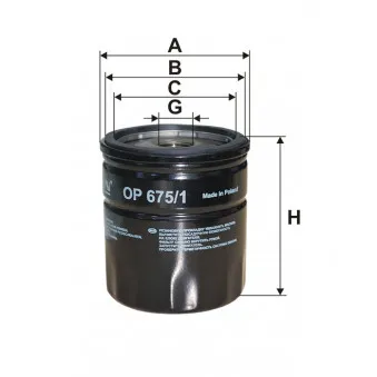 Filtre à huile FILTRON OEM P502049