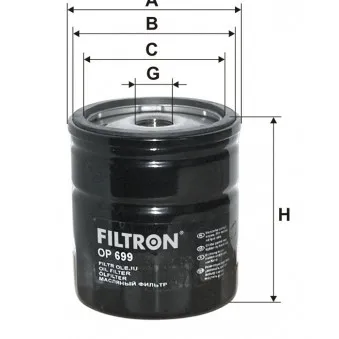 Filtre à huile FILTRON OEM 96395221