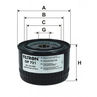 Filtre hydraulique, boîte automatique FILTRON OP 721 pour RENAULT TRUCKS MAGNUM AE 430,26T - 430cv