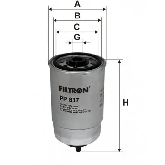 Filtre à carburant FILTRON PP 837