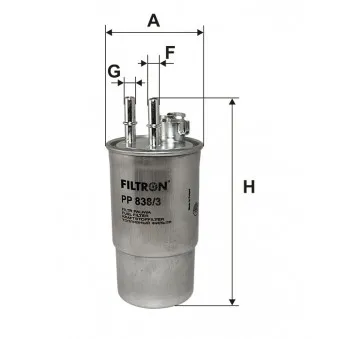 Filtre à carburant FILTRON PP 838/3