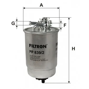 Filtre à carburant FILTRON PP 839/2