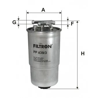 Filtre à carburant FILTRON PP 839/3 pour VOLKSWAGEN GOLF 1.9 SDI - 68cv