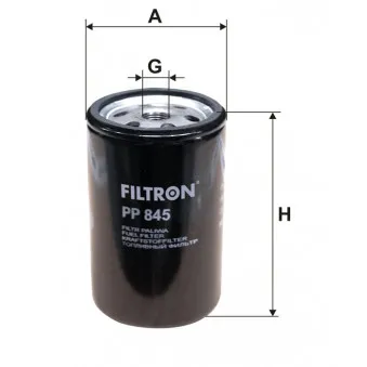 Filtre à carburant FILTRON PP 845 pour VOLVO N10 N 10/300 - 299cv
