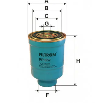Filtre à carburant FILTRON PP 857 pour NISSAN L-Serie 35,085 - 86cv