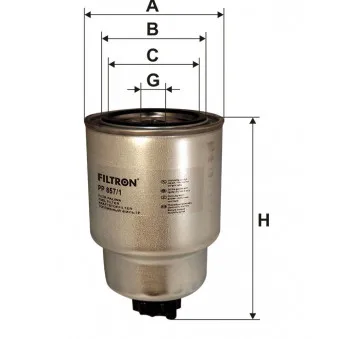 Filtre à carburant FILTRON PP 857/1 pour NISSAN ATLEON 165,130 - 159cv