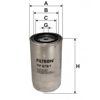 Filtre à carburant FILTRON PP 879/1 pour IVECO EUROSTAR LD 240 E 52 PS - 514cv