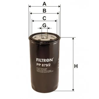 Filtre à carburant FILTRON PP 879/2 pour IVECO EUROSTAR LD 240 E 38 - 375cv