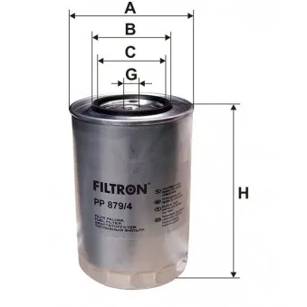 Filtre à carburant FILTRON PP 879/4 pour IVECO TRAKKER AT380T38 - 381cv