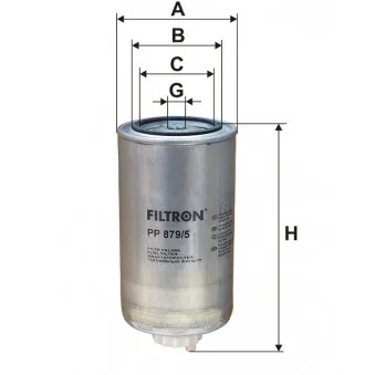 Filtre à carburant FILTRON PP 879/5 pour IVECO STRALIS AS260S50P - 500cv