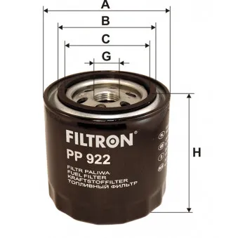 Filtre à carburant FILTRON PP 922