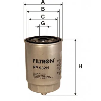 Filtre à carburant FILTRON OEM B3V009PR