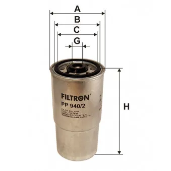 Filtre à carburant FILTRON PP 940/2