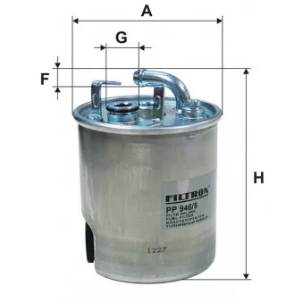 Filtre à carburant FILTRON OEM 05080477AB