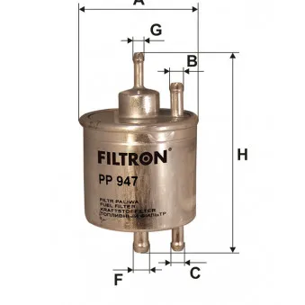 Filtre à carburant FILTRON PP 947 pour MERCEDES-BENZ CLASSE A A 140 - 82cv