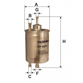 Filtre à carburant FILTRON PP 947/1 pour MERCEDES-BENZ CLASSE C C 320 - 218cv