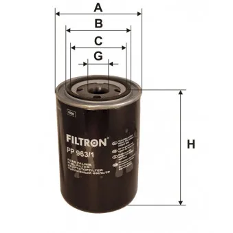 Filtre à carburant FILTRON PP 963/1 pour SCANIA 4 - series 94 D/230 - 230cv