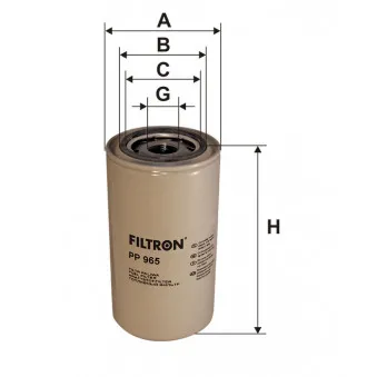 Filtre à carburant FILTRON PP 965 pour ERF B-Serie 31C4 - 234cv