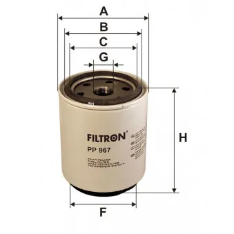 Filtre à carburant FILTRON PP 967 pour SCANIA 4 - series 124 G/470 - 470cv