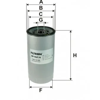 Filtre à carburant FILTRON PP 967/6 pour SCANIA P,G,R,T - series R 370 - 370cv
