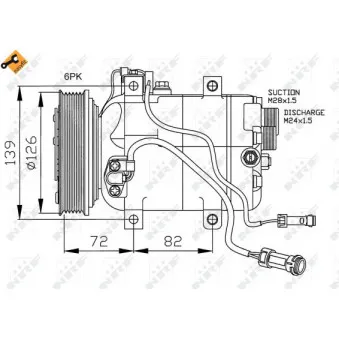 Compresseur, climatisation NRF 32027 pour AUDI A6 S6 Turbo quattro - 230cv