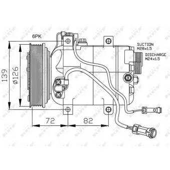Compresseur, climatisation NRF 32027G pour AUDI A6 2.3 quattro - 133cv