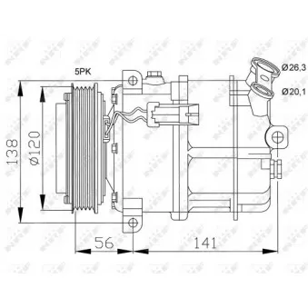 Compresseur, climatisation NRF OEM r1580023
