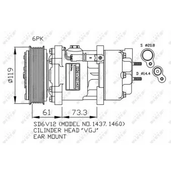 Compresseur, climatisation NRF OEM K11367