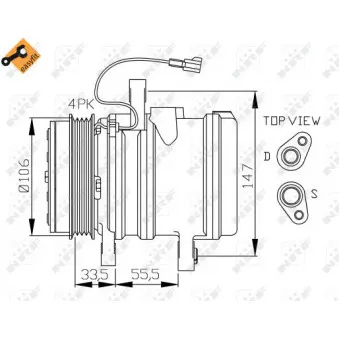 Compresseur, climatisation NRF OEM 101367