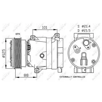 Compresseur, climatisation NRF 32479G pour RENAULT LAGUNA 1.6 16V - 112cv