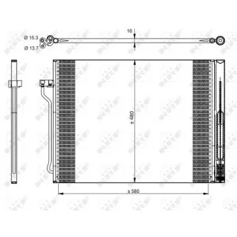 Condenseur, climatisation NRF OEM 004-016-0010