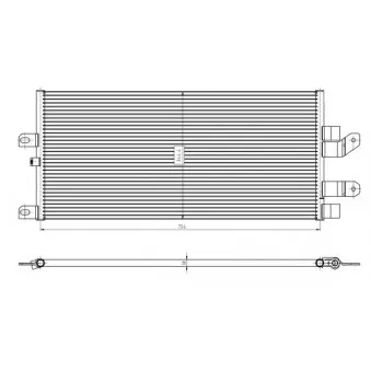 Condenseur, climatisation NRF 350389 pour SCANIA P,G,R,T - series P 380 - 380cv