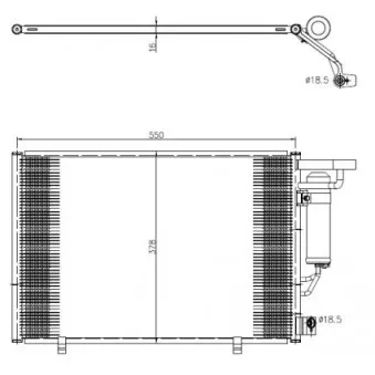 Condenseur, climatisation NRF OEM 1834039