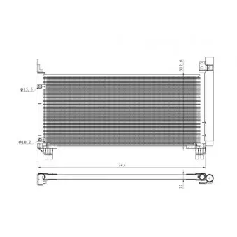 Condenseur, climatisation NRF 350466