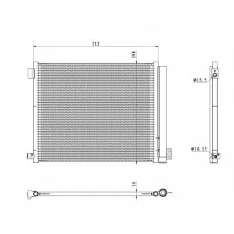 Condenseur, climatisation NRF OEM DS014C001