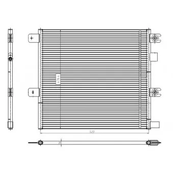 Condenseur, climatisation NRF 350504 pour VOLVO FL III FL 240-14 - 240cv