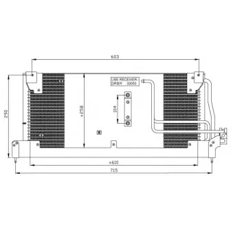 Condenseur, climatisation NRF 35242 pour OPEL CORSA 1.0 i 12V - 54cv