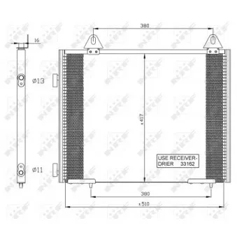 Condenseur, climatisation NRF OEM AWR5796