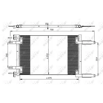 Condenseur, climatisation NRF OEM BC 148