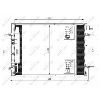 Condenseur, climatisation NRF OEM 37813
