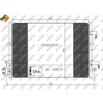 Condenseur, climatisation NRF 35539 pour DAF CF 85 ST220 - 226cv