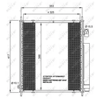 Condenseur, climatisation NRF OEM 80110SAA305
