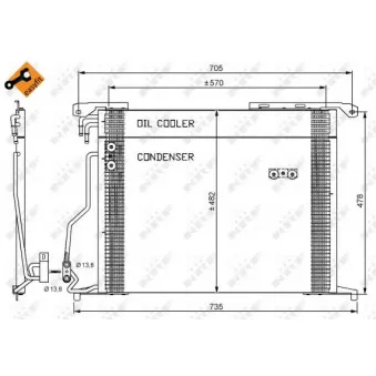Condenseur, climatisation NRF OEM A2205000154