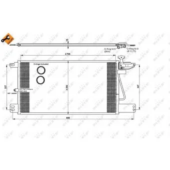 Condenseur, climatisation NRF 35790 pour SCANIA P,G,R,T - series P 340 - 340cv