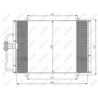 Condenseur, climatisation NRF 35833 pour RENAULT MEGANE 1.9 - 64cv