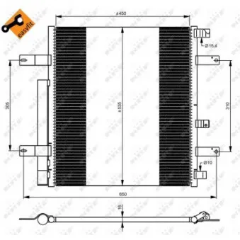 Condenseur, climatisation NRF 35925 pour MERCEDES-BENZ ATEGO 1217 K - 170cv