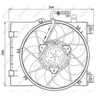 Ventilateur, refroidissement du moteur NRF OEM 47063