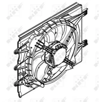 Ventilateur, refroidissement du moteur NRF OEM 47596